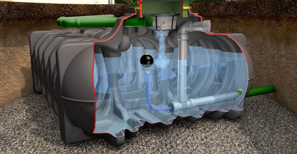 Cuve de récupération d'eau de pluie enterrée Basic 1000L à 6500L