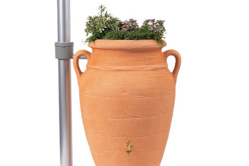 Récupérateur d'eau de pluie GARANTIA Amphore Antik 360 L Terracotta - Avec  collecteur