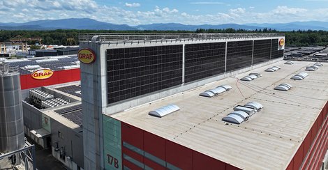 Graf Teningen Luftbild PV-Anlage Wand