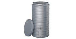 Depósito Nordic gris con tapa
