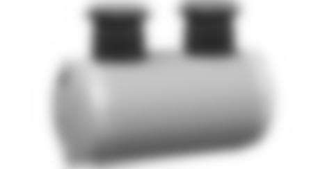 Image of a light grey and black Grease Arrestor SC 3000 litre tank on a white background