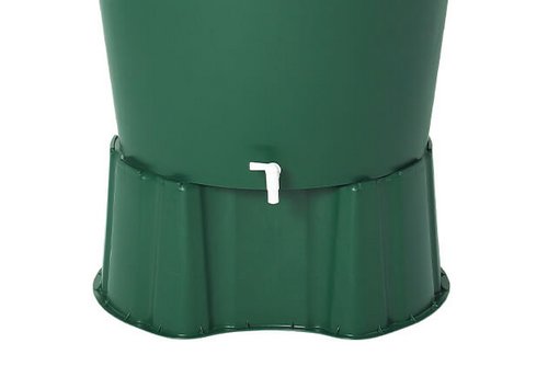 Optionally with rain barrel stand