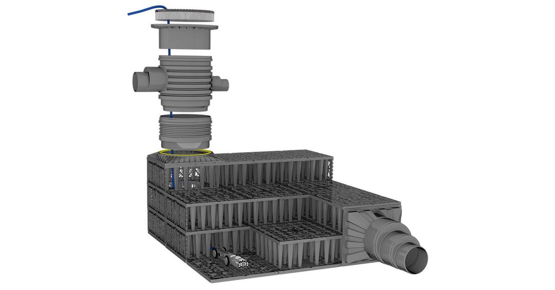 EcoBloc Inspect smart Gesamtsystem mit Schacht