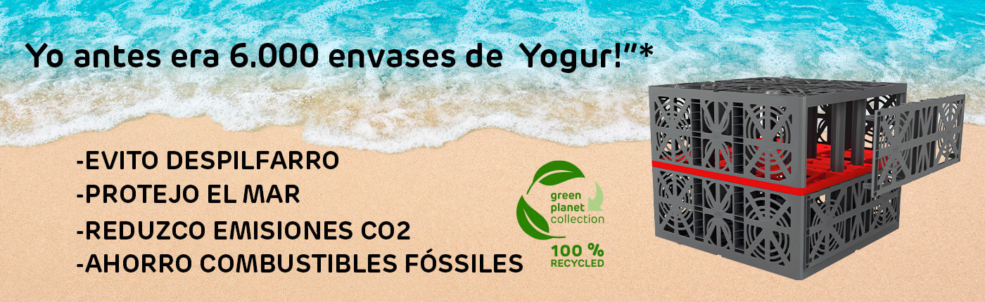 Producto reciclado por GRAF a partir de botes de yogur